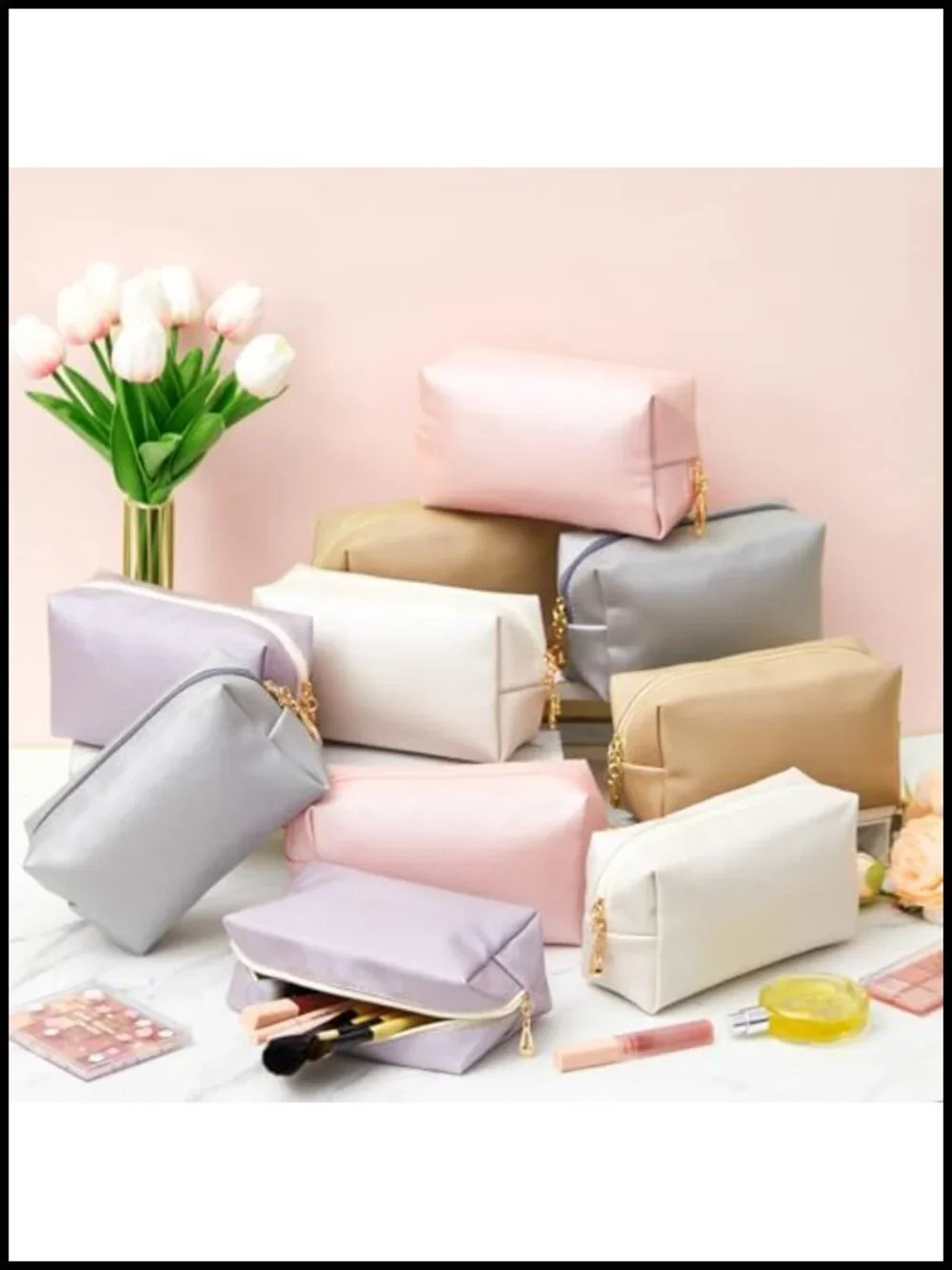 Set of 15 PU Leather Waterproof Travel Toiletry Bags Bulk Gift Organizer